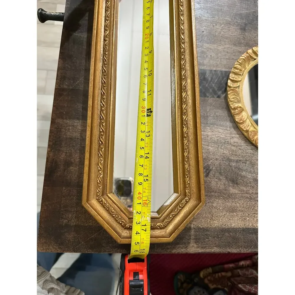 Vintage Syroco Homco Style Accent Wall Mirror Hollywood Regency Gold 5